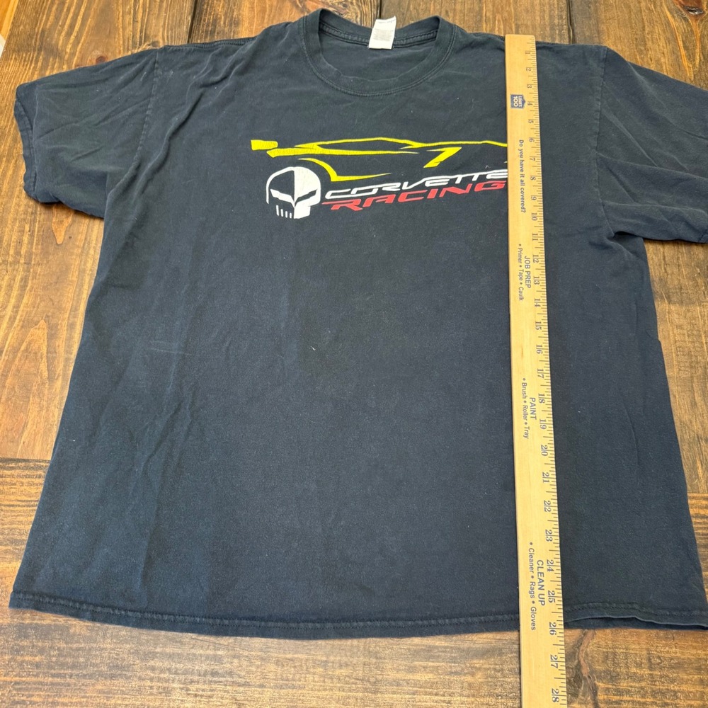 Corvette Racing Jake Skull Graphic T-Shirt Mens XL Black Gildan Heavy Cotton - Picture 4 of 6